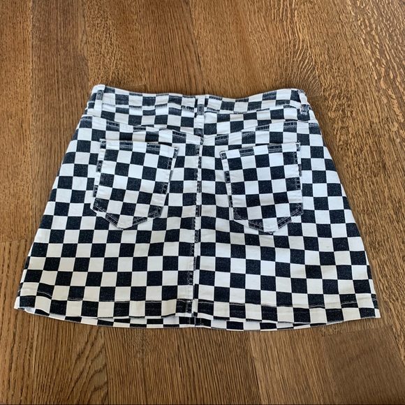 Urban Outfitters Checkered Denim Skirt - Picture 2 of 3